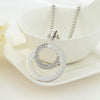 Chunky Double Circle Pendant Necklace