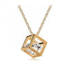 Austria Zircon Crystal Necklace Square Shape