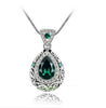 Angel Ocean Tear Design Emerald Crystal Pendant