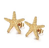 Elegant Gold Plated Starfish Stud Earrings