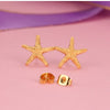 Elegant Gold Plated Starfish Stud Earrings