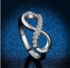 Fine Zircon Infinity Crystal Ring