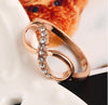 Fine Zircon Infinity Crystal Ring