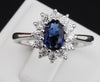 18K White Gold Plated Wedding Finger Crystal Ring