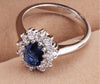 18K White Gold Plated Wedding Finger Crystal Ring