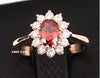 18K White Gold Plated Wedding Finger Crystal Ring