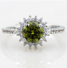 Stones CZ Diamond Emerald Ring