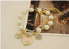 Heart D Pearl Love Heart Bracelet