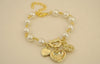 Heart D Pearl Love Heart Bracelet