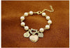 Heart D Pearl Love Heart Bracelet