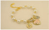 Heart D Pearl Love Heart Bracelet