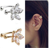 Cuff Earring - Single Crystal Flower