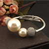 Imitation Pearl Bracelets Manchette Cuff Bangles