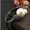 Imitation Pearl Bracelets Manchette Cuff Bangles