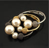 Imitation Pearl Bracelets Manchette Cuff Bangles